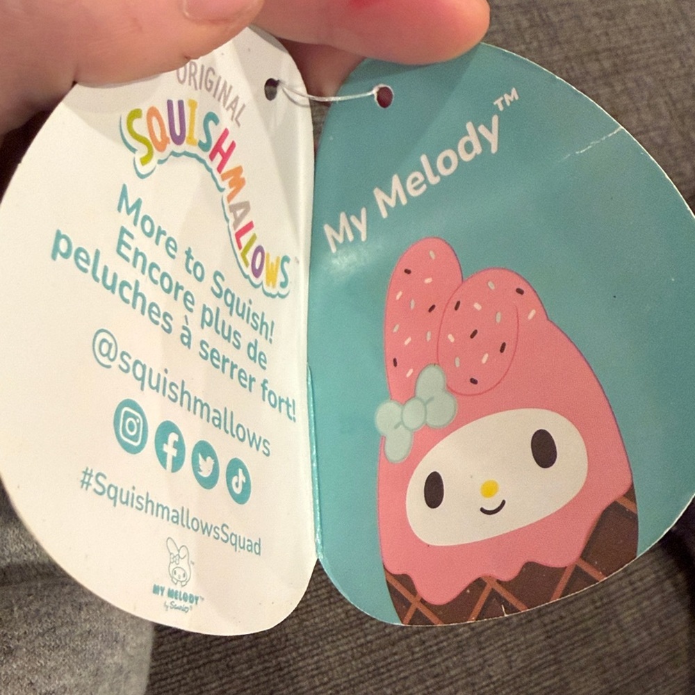 NWT! 8” My Melody Squishmallow  squishmallows plush toy kids stuffed sanrio toys - Picture 6 of 9